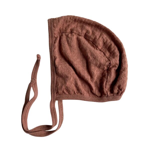 Quincy Mae Other - Quincy Mae Pointelle Pilot Cap - Terracotta Clay - 6-12M